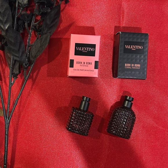Valentino Born in Roma Donna Intense Eau De Parfum & Uomo Coral Fantasy Toilette - Picture 1 of 8